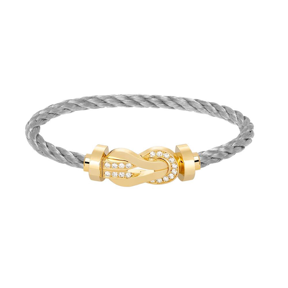 [Together Jewelry]CHANCE LARGE 8 FIGURE BUCKLE HALF DIAMOND BRACELET GOLD
