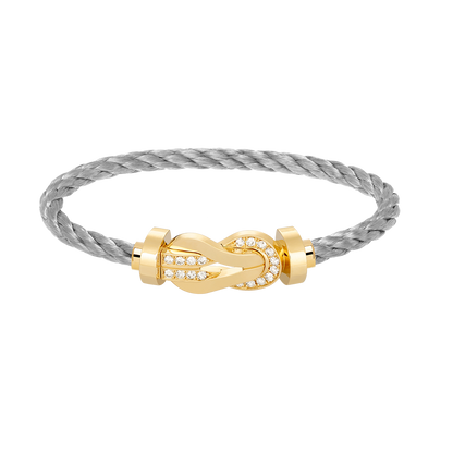 [Together Jewelry]CHANCE LARGE 8 FIGURE BUCKLE HALF DIAMOND BRACELET GOLD