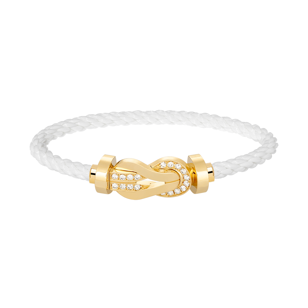 [Together Jewelry]CHANCE LARGE 8 FIGURE BUCKLE HALF DIAMOND BRACELET GOLD