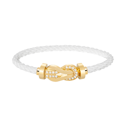 [Together Jewelry]CHANCE LARGE 8 FIGURE BUCKLE HALF DIAMOND BRACELET GOLD