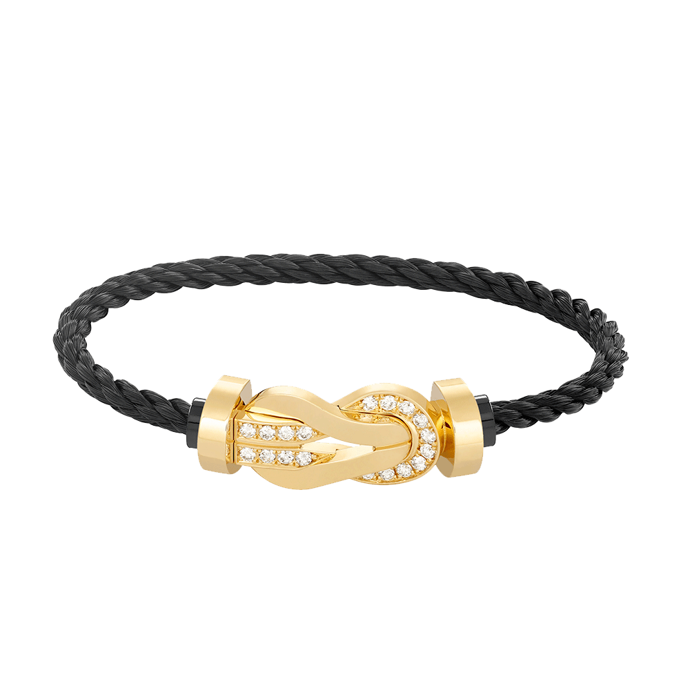 [Together Jewelry]CHANCE LARGE 8 FIGURE BUCKLE HALF DIAMOND BRACELET GOLD