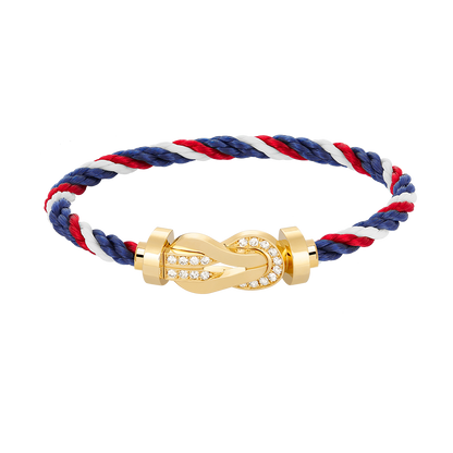 [Together Jewelry]CHANCE LARGE 8 FIGURE BUCKLE HALF DIAMOND BRACELET GOLD