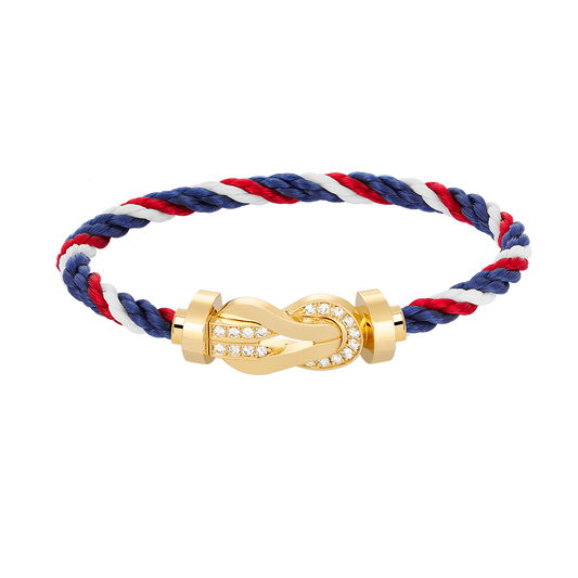 [Together Jewelry]CHANCE LARGE 8 FIGURE BUCKLE HALF DIAMOND BRACELET GOLD