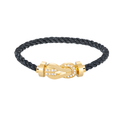 [Together Jewelry]CHANCE LARGE 8 FIGURE BUCKLE HALF DIAMOND BRACELET GOLD