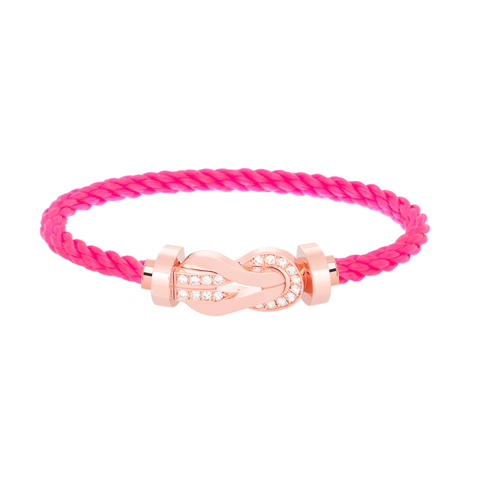 [Together Jewelry]CHANCE LARGE 8 FIGURE BUCKLE HALF DIAMOND BRACELET ROSE GOLD