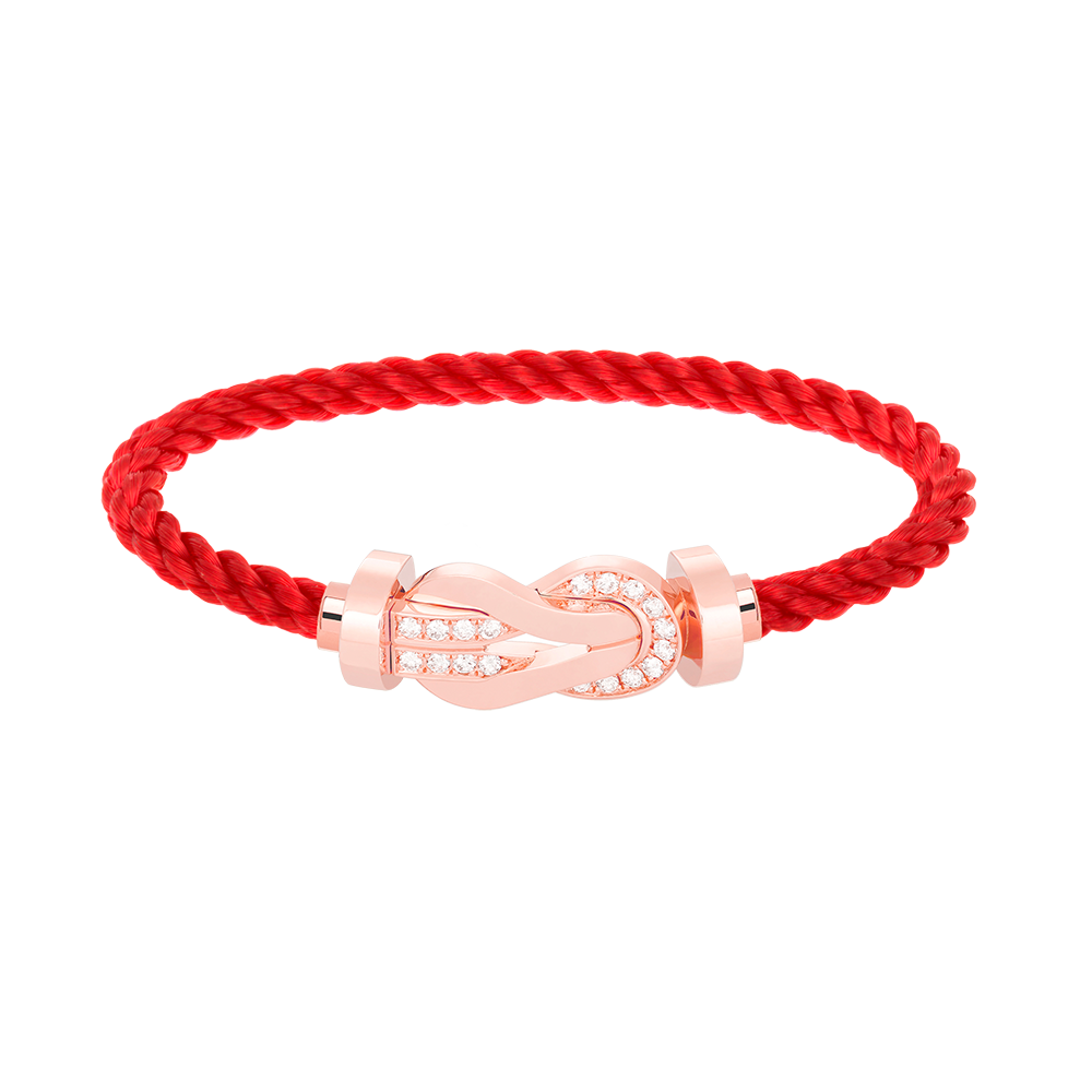 [Together Jewelry]CHANCE LARGE 8 FIGURE BUCKLE HALF DIAMOND BRACELET ROSE GOLD