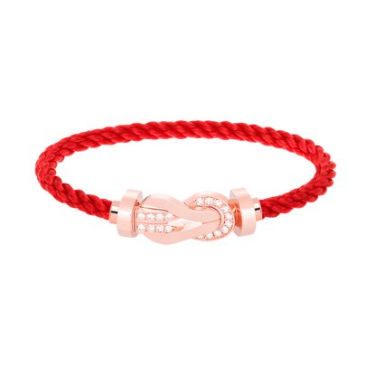 [Together Jewelry]CHANCE LARGE 8 FIGURE BUCKLE HALF DIAMOND BRACELET ROSE GOLD