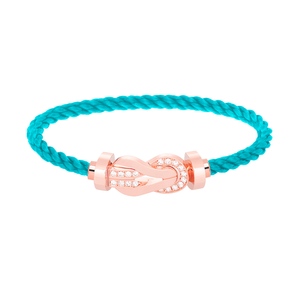 [Together Jewelry]CHANCE LARGE 8 FIGURE BUCKLE HALF DIAMOND BRACELET ROSE GOLD