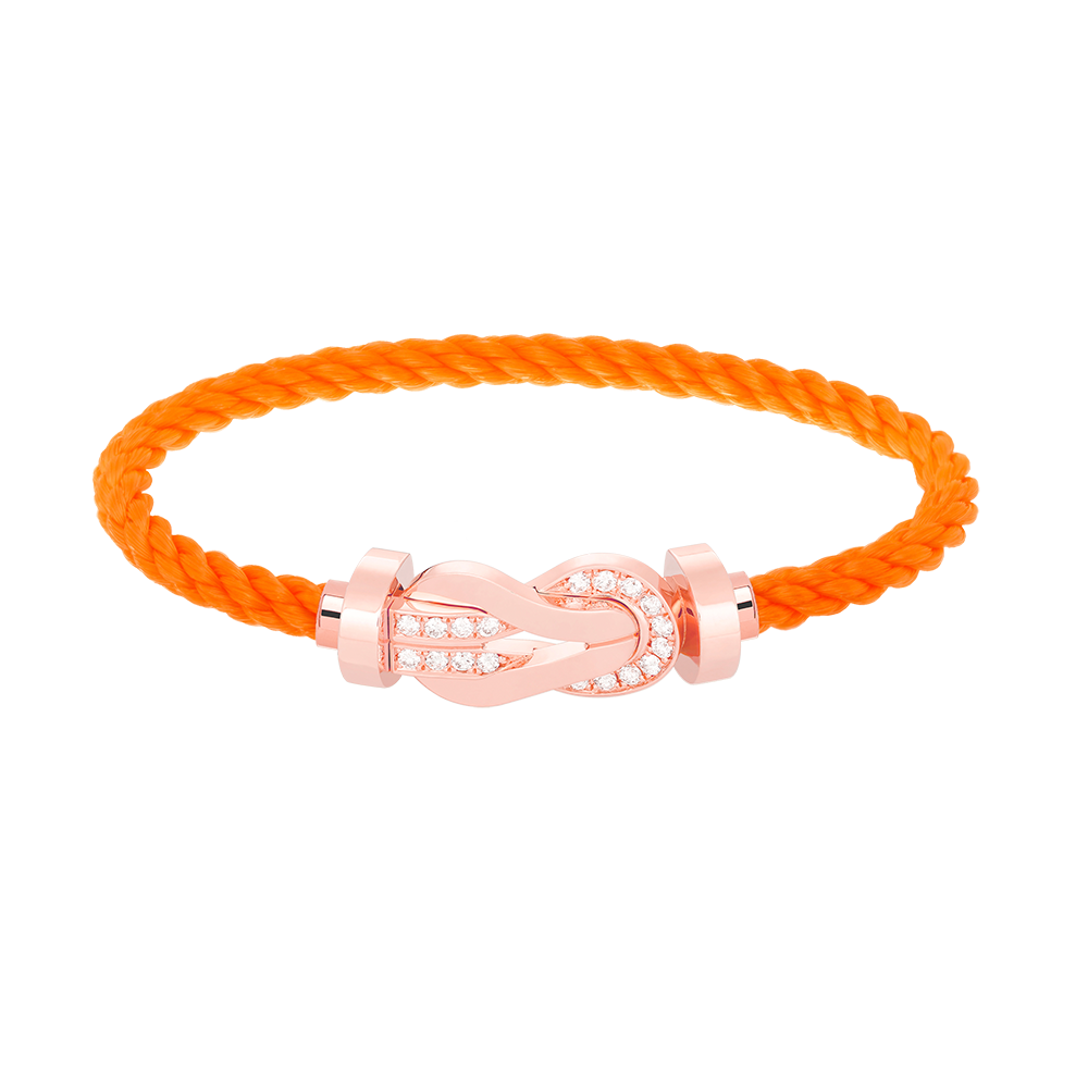 [Together Jewelry]CHANCE LARGE 8 FIGURE BUCKLE HALF DIAMOND BRACELET ROSE GOLD