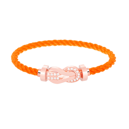 [Together Jewelry]CHANCE LARGE 8 FIGURE BUCKLE HALF DIAMOND BRACELET ROSE GOLD
