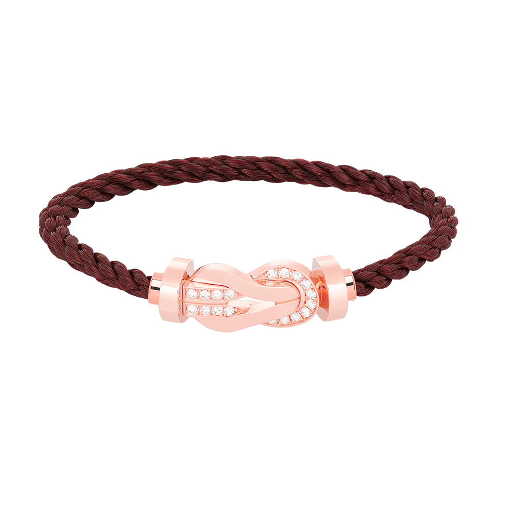 [Together Jewelry]CHANCE LARGE 8 FIGURE BUCKLE HALF DIAMOND BRACELET ROSE GOLD