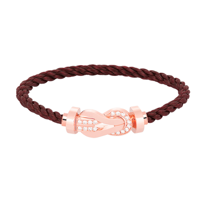 [Together Jewelry]CHANCE LARGE 8 FIGURE BUCKLE HALF DIAMOND BRACELET ROSE GOLD