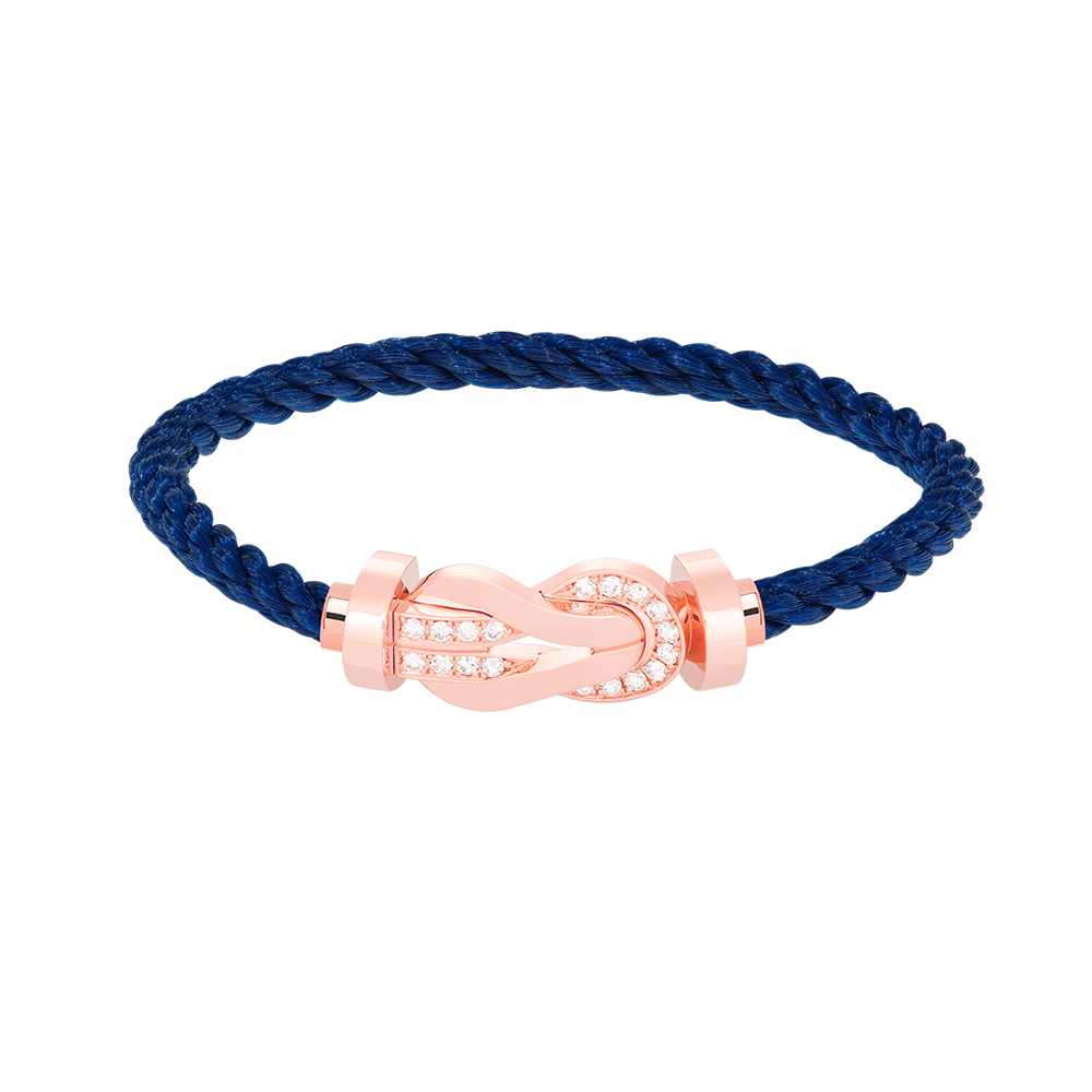 [Together Jewelry]CHANCE LARGE 8 FIGURE BUCKLE HALF DIAMOND BRACELET ROSE GOLD