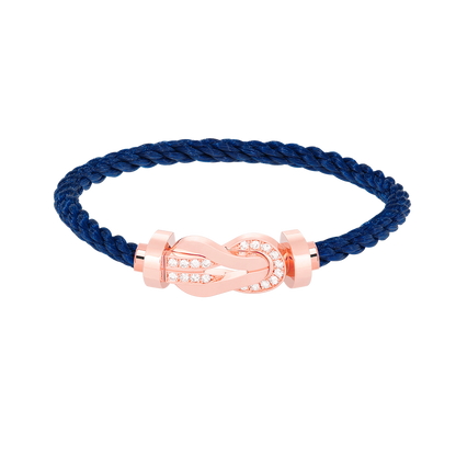 [Together Jewelry]CHANCE LARGE 8 FIGURE BUCKLE HALF DIAMOND BRACELET ROSE GOLD