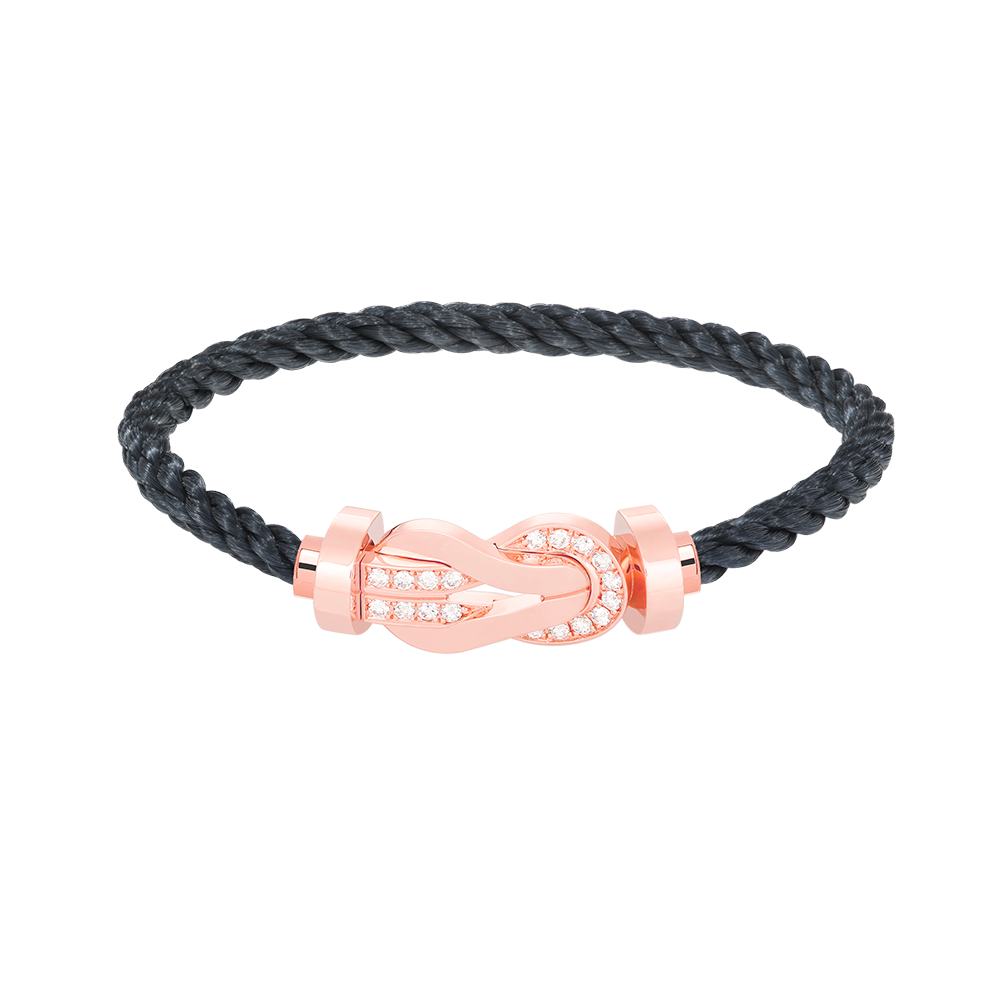[Together Jewelry]CHANCE LARGE 8 FIGURE BUCKLE HALF DIAMOND BRACELET ROSE GOLD