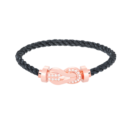 [Together Jewelry]CHANCE LARGE 8 FIGURE BUCKLE HALF DIAMOND BRACELET ROSE GOLD