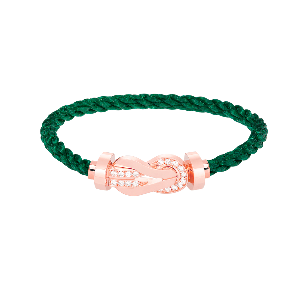 [Together Jewelry]CHANCE LARGE 8 FIGURE BUCKLE HALF DIAMOND BRACELET ROSE GOLD