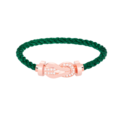 [Together Jewelry]CHANCE LARGE 8 FIGURE BUCKLE HALF DIAMOND BRACELET ROSE GOLD