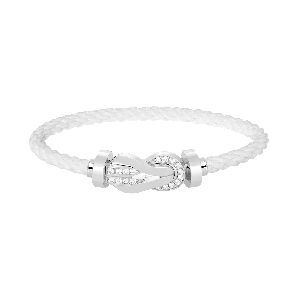 [Together Jewelry]CHANCE LARGE 8 FIGURE BUCKLE HALF DIAMOND BRACELET SILVER
