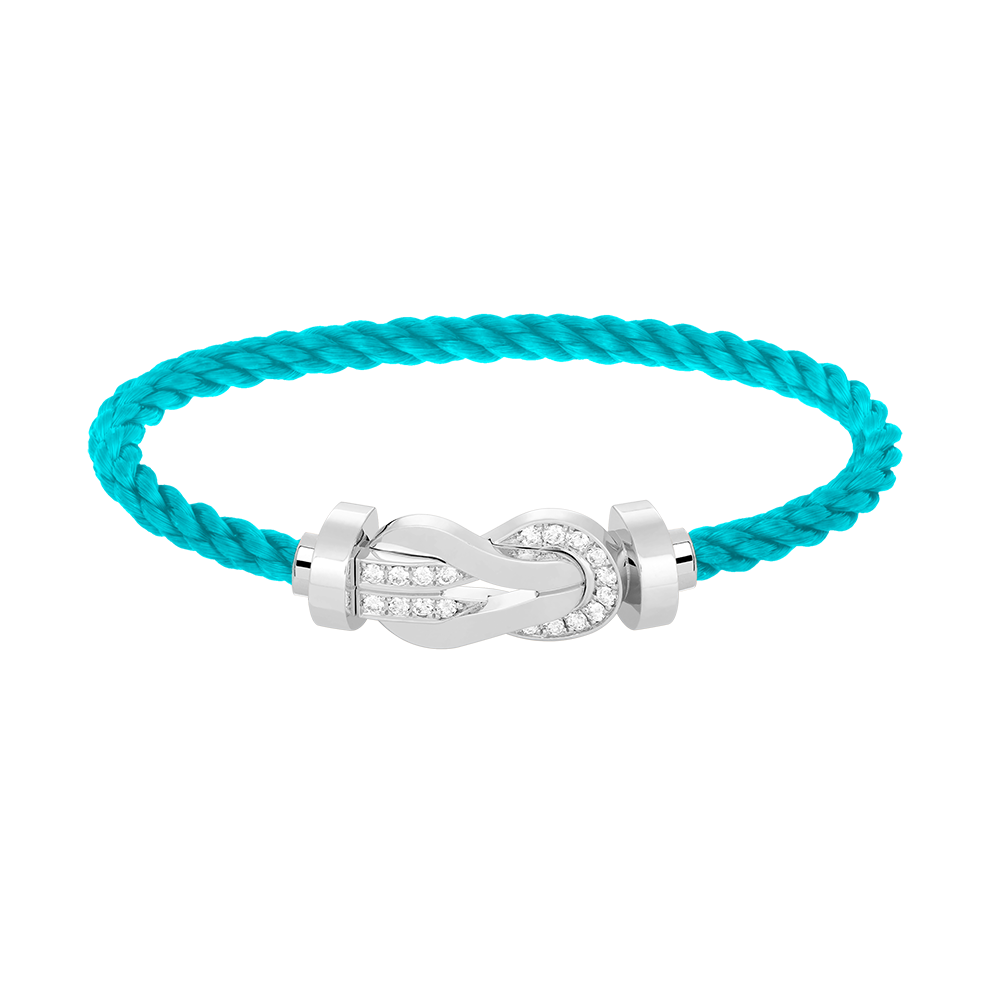 [Together Jewelry]CHANCE LARGE 8 FIGURE BUCKLE HALF DIAMOND BRACELET SILVER