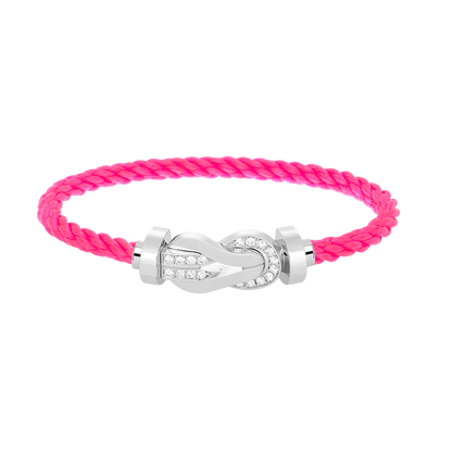 [Together Jewelry]CHANCE LARGE 8 FIGURE BUCKLE HALF DIAMOND BRACELET SILVER