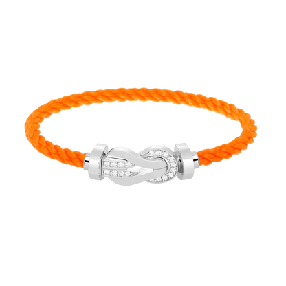 [Together Jewelry]CHANCE LARGE 8 FIGURE BUCKLE HALF DIAMOND BRACELET SILVER