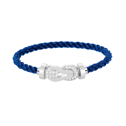 [Together Jewelry]CHANCE LARGE 8 FIGURE BUCKLE HALF DIAMOND BRACELET SILVER