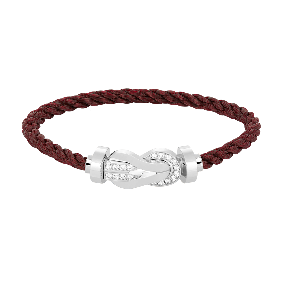 [Together Jewelry]CHANCE LARGE 8 FIGURE BUCKLE HALF DIAMOND BRACELET SILVER