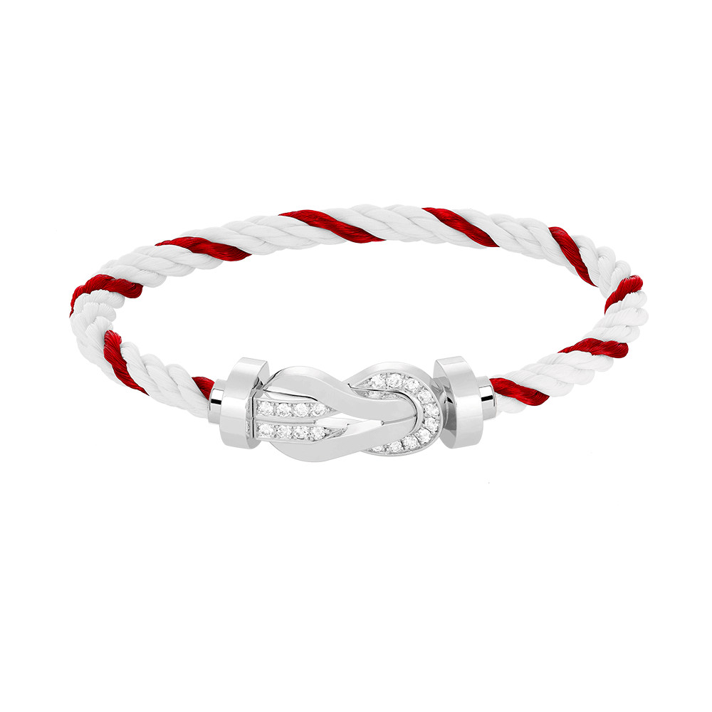 [Together Jewelry]CHANCE LARGE 8 FIGURE BUCKLE HALF DIAMOND BRACELET SILVER