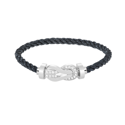 [Together Jewelry]CHANCE LARGE 8 FIGURE BUCKLE HALF DIAMOND BRACELET SILVER