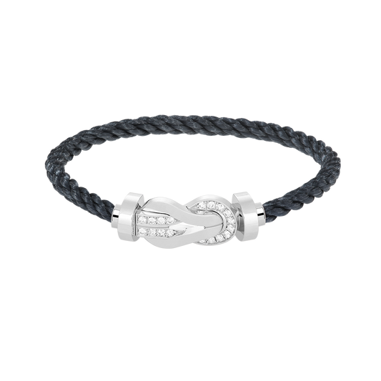 [Together Jewelry]CHANCE LARGE 8 FIGURE BUCKLE HALF DIAMOND BRACELET SILVER