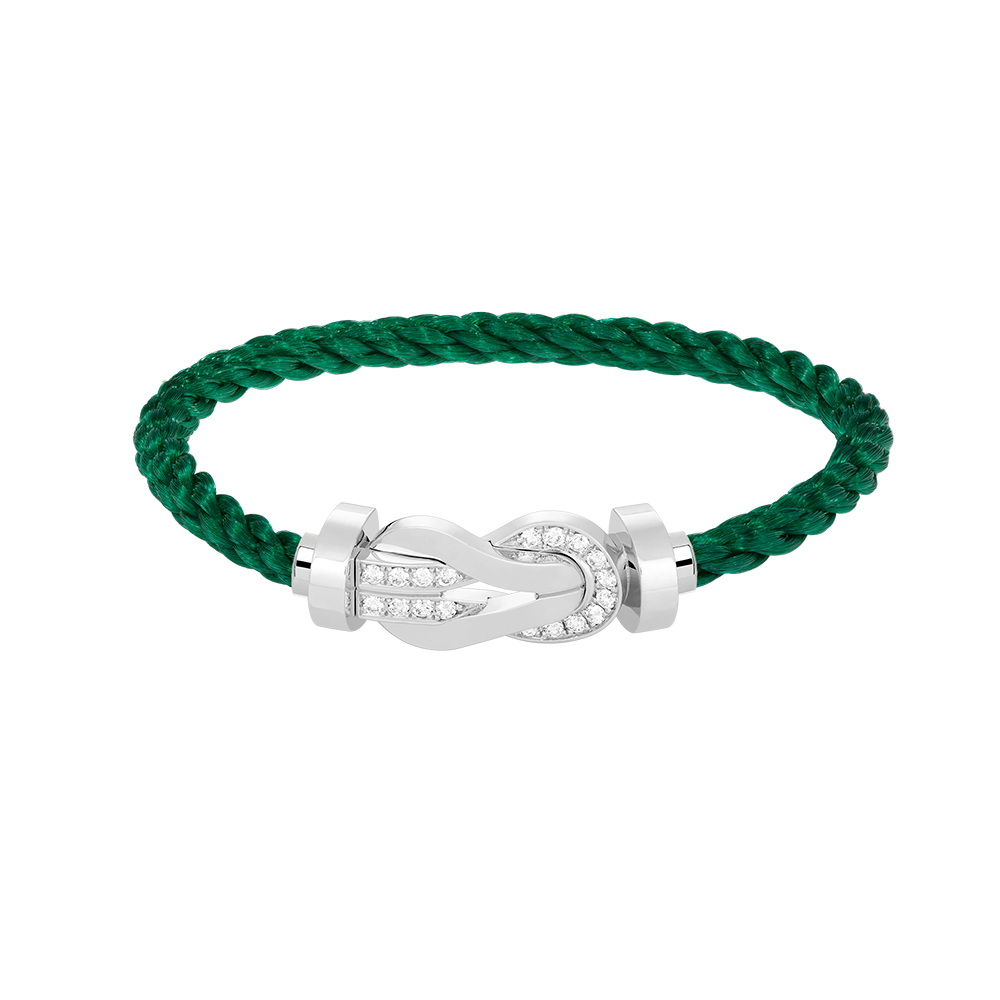[Together Jewelry]CHANCE LARGE 8 FIGURE BUCKLE HALF DIAMOND BRACELET SILVER