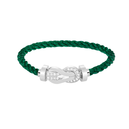 [Together Jewelry]CHANCE LARGE 8 FIGURE BUCKLE HALF DIAMOND BRACELET SILVER