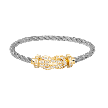 [Together Jewelry]CHANCE LARGE 8 FIGURE BUCKLE FULLDIAMOND BRACELET GOLD