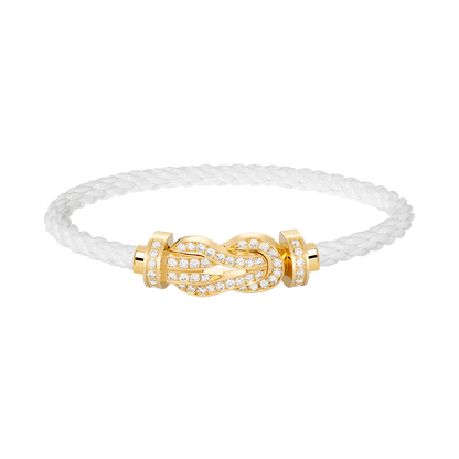 [Together Jewelry]CHANCE LARGE 8 FIGURE BUCKLE FULLDIAMOND BRACELET GOLD