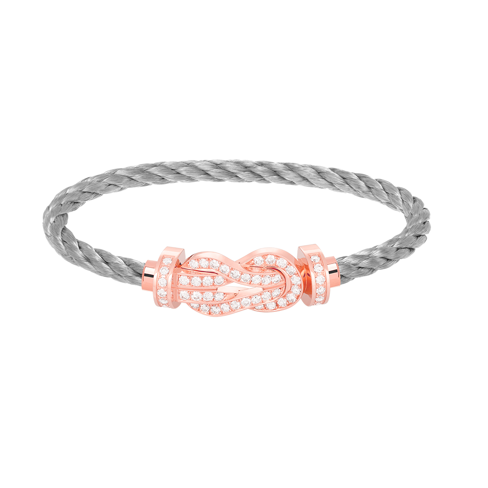 [Together Jewelry]CHANCE LARGE 8 FIGURE BUCKLE FULL DIAMOND BRACELET ROSE GOLD