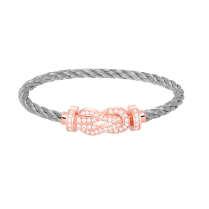 [Together Jewelry]CHANCE LARGE 8 FIGURE BUCKLE FULL DIAMOND BRACELET ROSE GOLD
