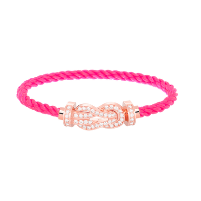 [Together Jewelry]CHANCE LARGE 8 FIGURE BUCKLE FULL DIAMOND BRACELET ROSE GOLD