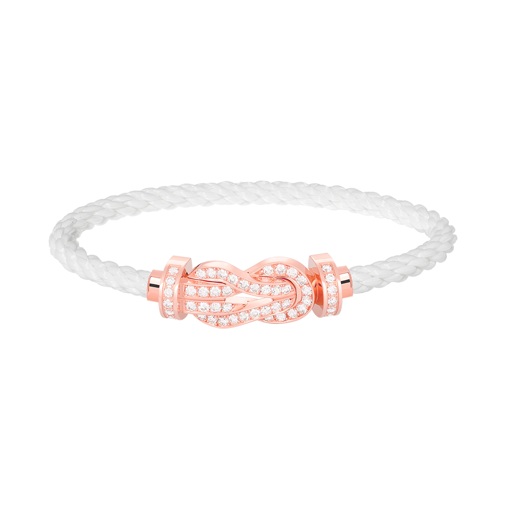 [Together Jewelry]CHANCE LARGE 8 FIGURE BUCKLE FULL DIAMOND BRACELET ROSE GOLD