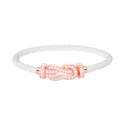 [Together Jewelry]CHANCE LARGE 8 FIGURE BUCKLE FULL DIAMOND BRACELET ROSE GOLD
