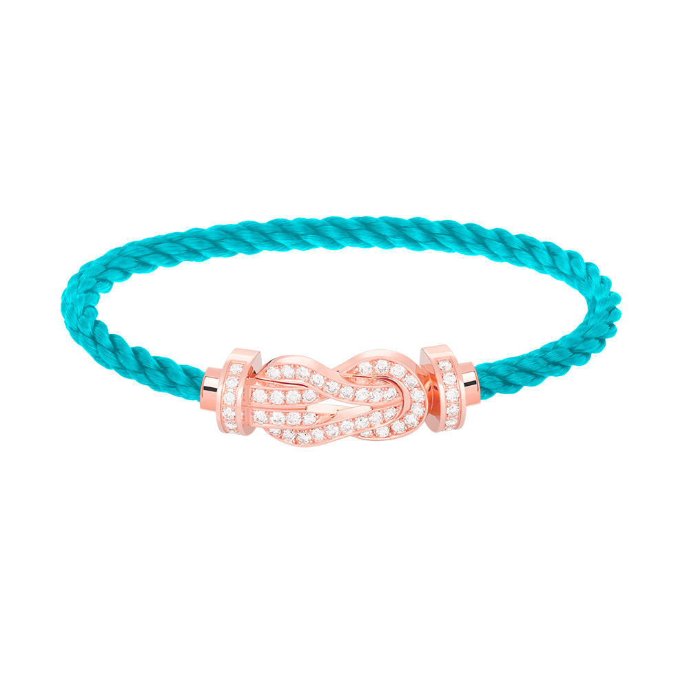 [Together Jewelry]CHANCE LARGE 8 FIGURE BUCKLE FULL DIAMOND BRACELET ROSE GOLD