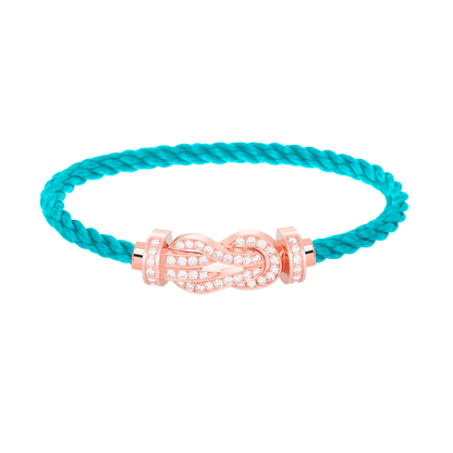 [Together Jewelry]CHANCE LARGE 8 FIGURE BUCKLE FULL DIAMOND BRACELET ROSE GOLD