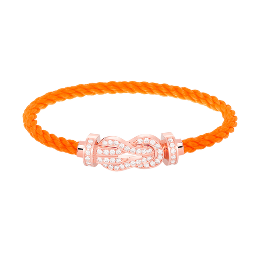 [Together Jewelry]CHANCE LARGE 8 FIGURE BUCKLE FULL DIAMOND BRACELET ROSE GOLD