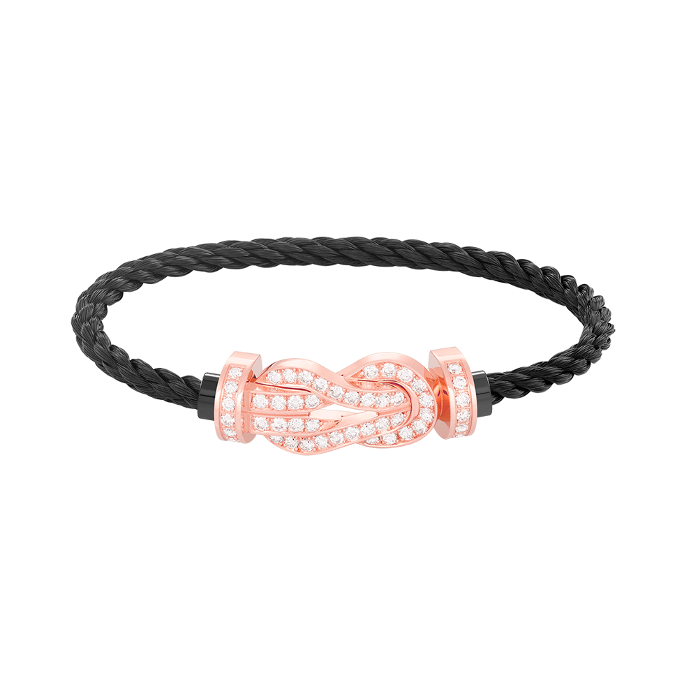 [Together Jewelry]CHANCE LARGE 8 FIGURE BUCKLE FULL DIAMOND BRACELET ROSE GOLD
