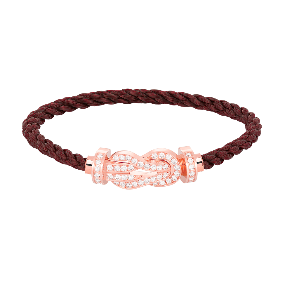 [Together Jewelry]CHANCE LARGE 8 FIGURE BUCKLE FULL DIAMOND BRACELET ROSE GOLD