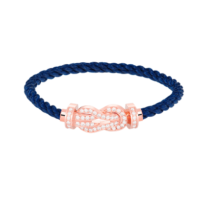 [Together Jewelry]CHANCE LARGE 8 FIGURE BUCKLE FULL DIAMOND BRACELET ROSE GOLD