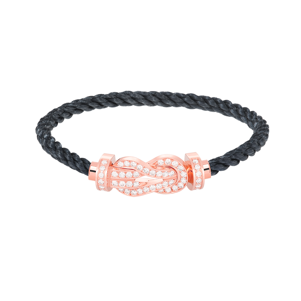 [Together Jewelry]CHANCE LARGE 8 FIGURE BUCKLE FULL DIAMOND BRACELET ROSE GOLD