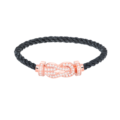 [Together Jewelry]CHANCE LARGE 8 FIGURE BUCKLE FULL DIAMOND BRACELET ROSE GOLD