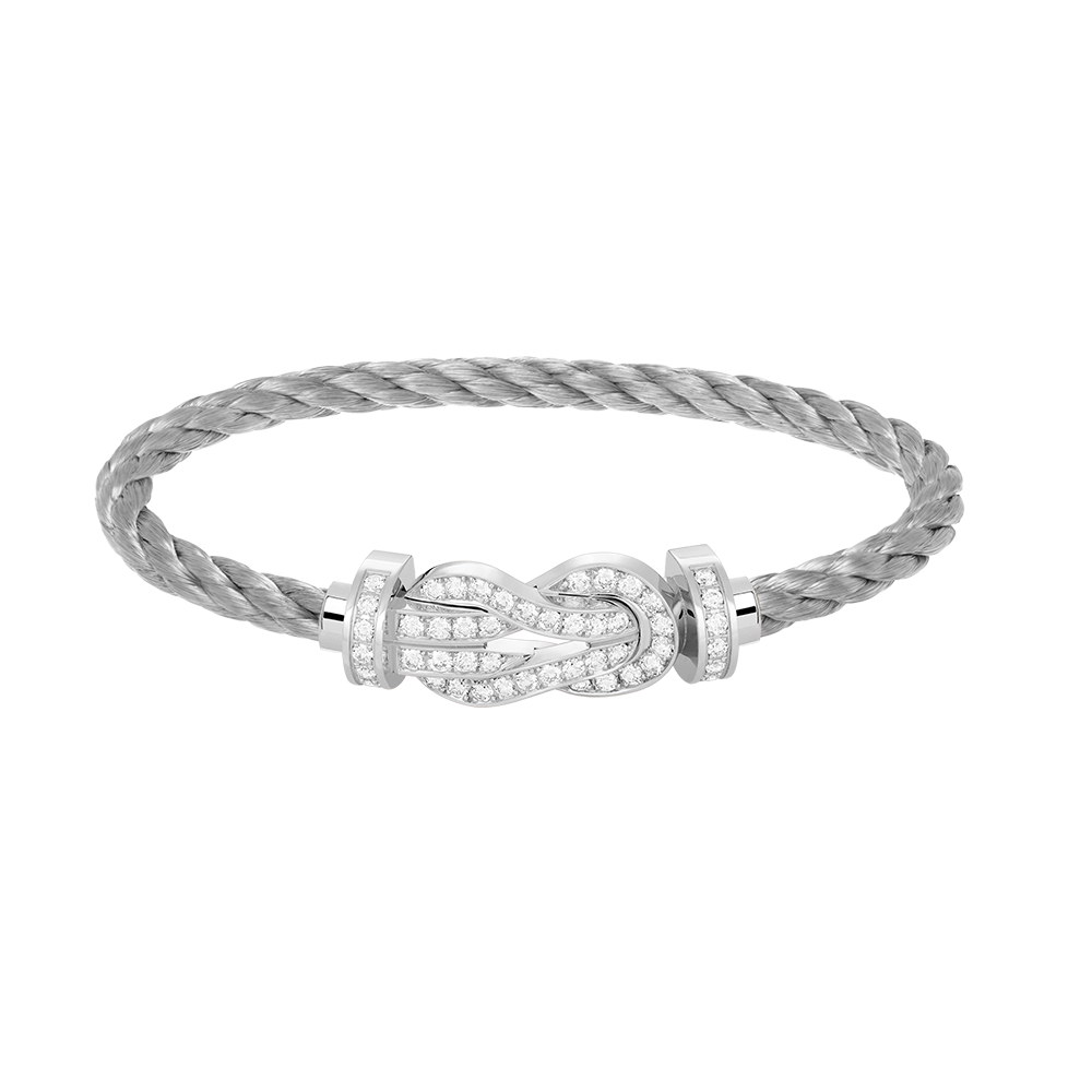 [Together Jewelry]CHANCE LARGE 8 FIGURE BUCKLE FULL DIAMOND BRACELET SILVER
