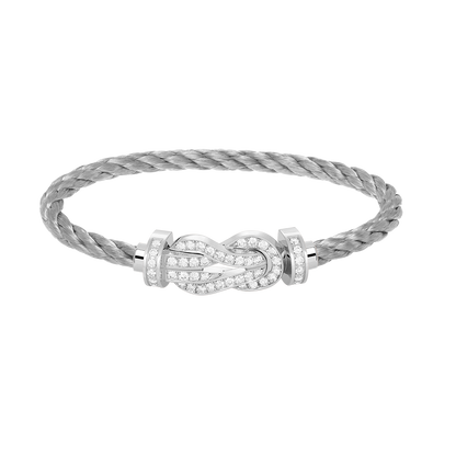 [Together Jewelry]CHANCE LARGE 8 FIGURE BUCKLE FULL DIAMOND BRACELET SILVER